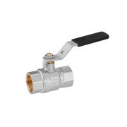 Кран кульовий Kroner KN-06/12 ¾'' ВВ PN40 з ручкою латунь нікельована CV033216