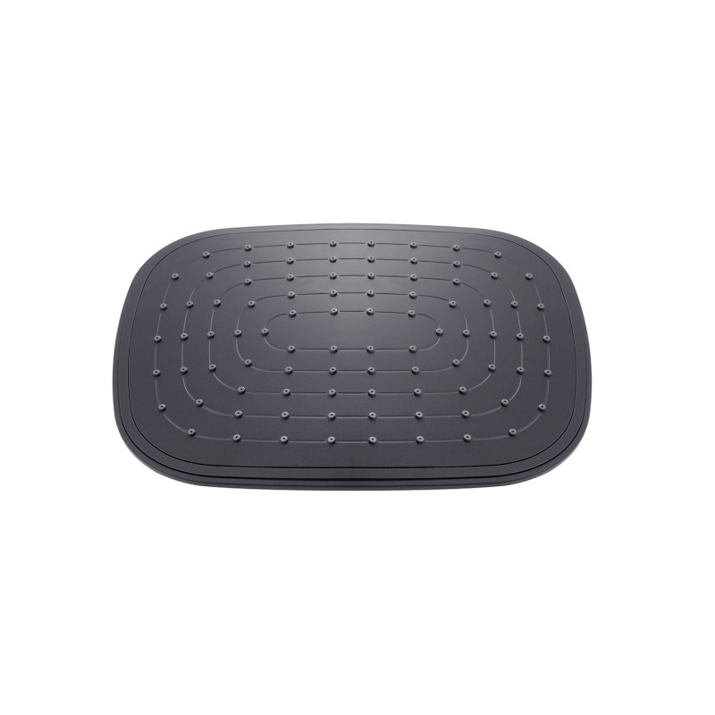 Лійка для верхнього душу Kroner Edelstahl Kubus-SCH704 265х195 мм пластик чорний CV031195