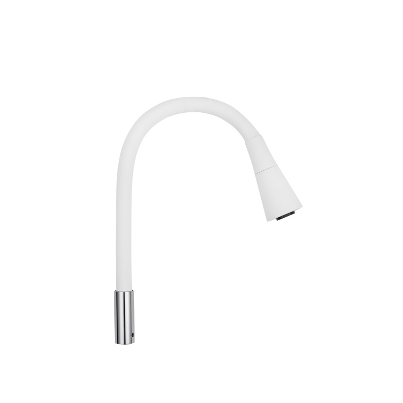 Вилив для змішувача Kroner KRP-C803WHI гнучкий хром/білий CV031902