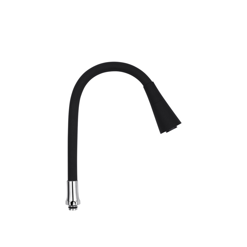 Вилив для змішувача Kroner KRM-C8031BLK гнучкий хром/чорний CV031903