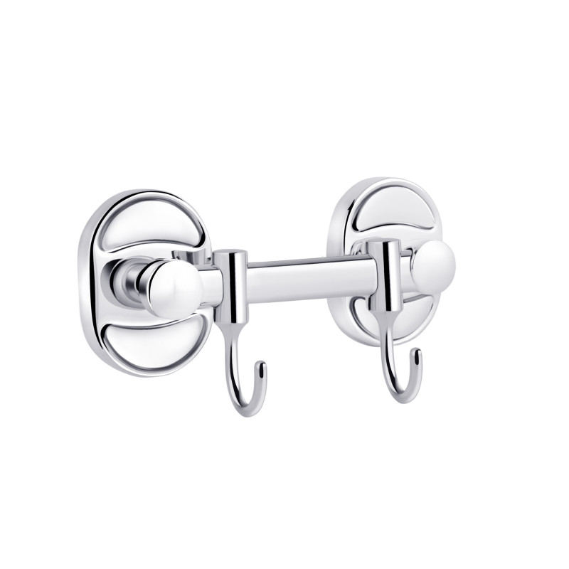 Гачок для ванної Kroner Elbe-ACC2914-2 подвійний метал хром CV022874