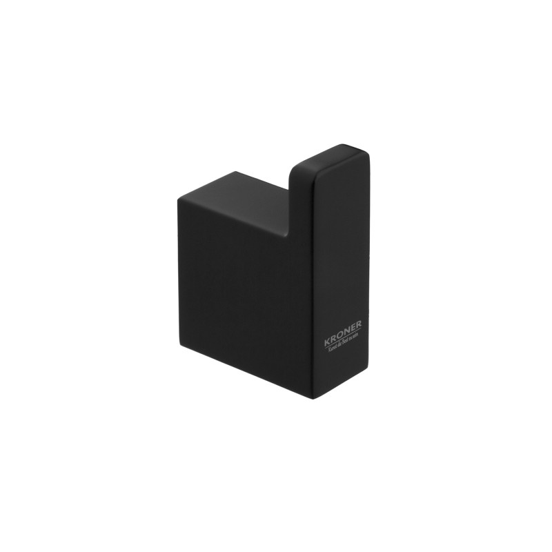 Гачок для ванної кімнати Kroner Edelstahl Kubus-SCH3905-1 одинарний нержавіюча сталь чорний CV025645