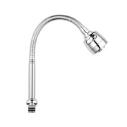 Излив для смесителя Kroner KRM C801 гибкий 2 режима нержавеющая сталь хром CV008582