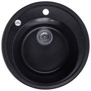 Мойка для кухни Kroner KompositSCH-510 ⌀51 см искусственный камень черный CV027405