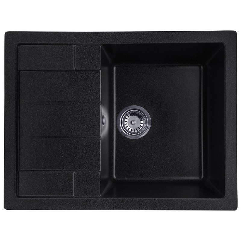 Мойка для кухни Kroner KompositGRB-6550 65х49,5 см искусственный камень графитовый CV027412