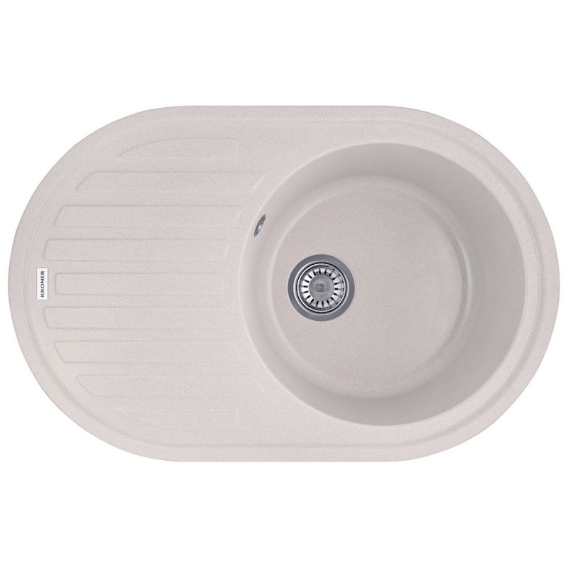 Мийка для кухні Kroner KompositCOL-7750 78х50 см штучний камінь пісочний CV027418