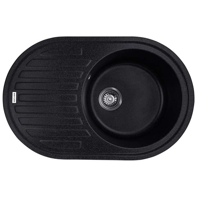 Мойка для кухни Kroner KompositGRB-7750 78х50 см искусственный камень графитовый CV027420