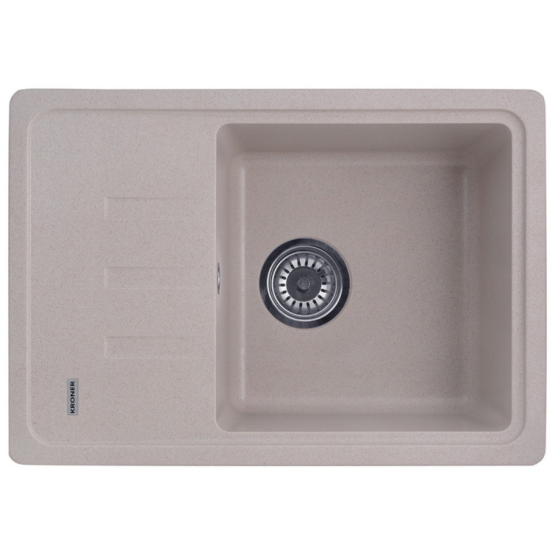 Мийка для кухні Kroner KompositCOL-6243 62х43 см штучний камінь пісочний CV031059