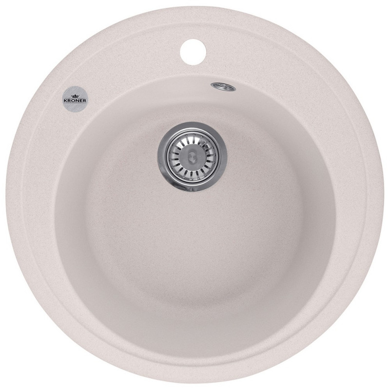Мойка для кухни Kroner KompositCOL-510 ⌀51 см искусственный камень песочный CV027406