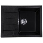 Мийка для кухні Kroner KompositSCH-6550 65х49,5 см штучний камінь чорний CV027409