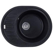 Мойка для кухни Kroner KompositSCH-6250 61х49,5 см искусственный камень черный CV027413