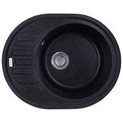 Мийка для кухні Kroner KompositSCH-6250 61х49,5 см штучний камінь чорний CV027413