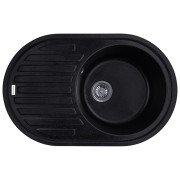 Мийка для кухні Kroner KompositSCH-7750 78х50 см штучний камінь чорний CV027417