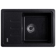 Мийка для кухні Kroner KompositSCH-6243 62х43 см штучний камінь чорний CV031065