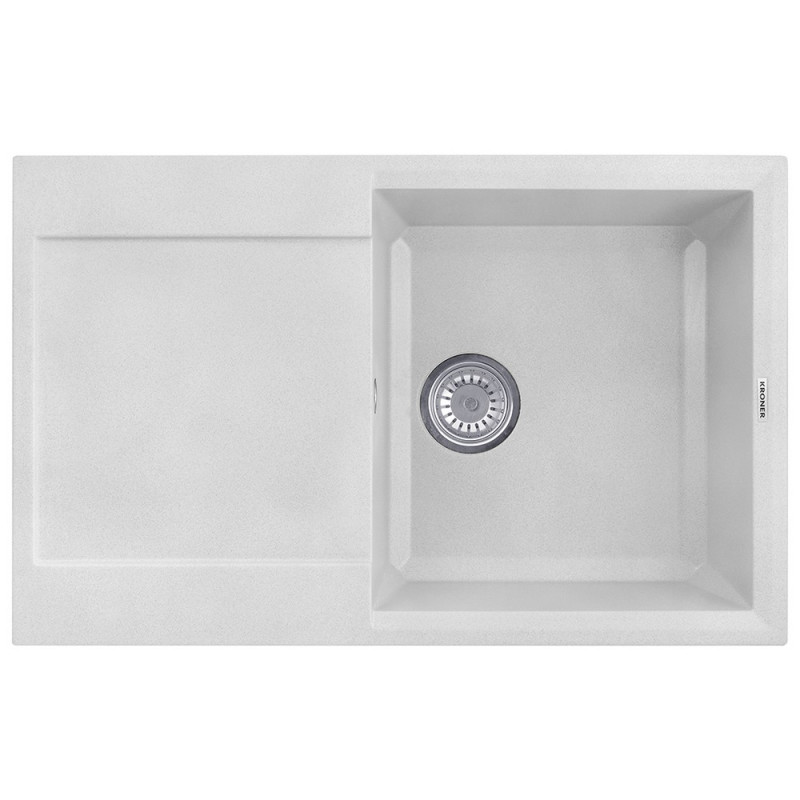 Мийка для кухні Kroner KompositGRA-7850 78х50 см штучний камінь сірий CV031062