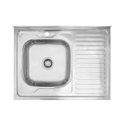 Мойка для кухни Kroner KRP Polierte-6080L06160 80х60 см чаша слева нержавеющая сталь CV022817