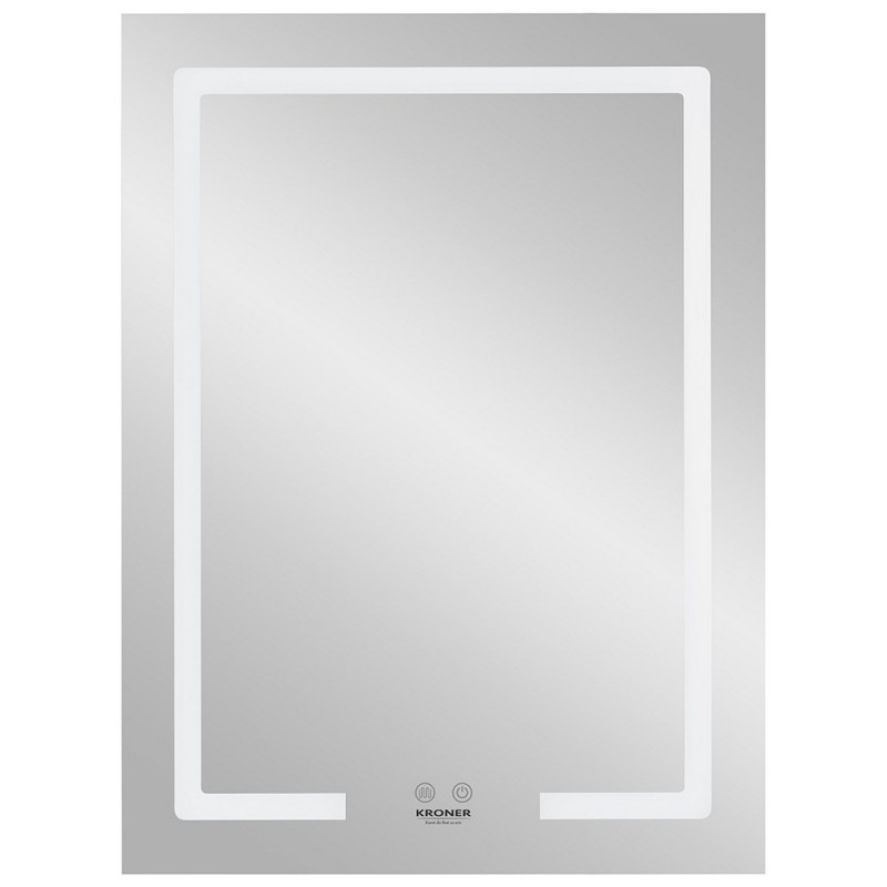 Зеркало Kroner KRP Spiegel VR2-6080 60х80 см с LED-подсветкой и антизапотеванием CV035332