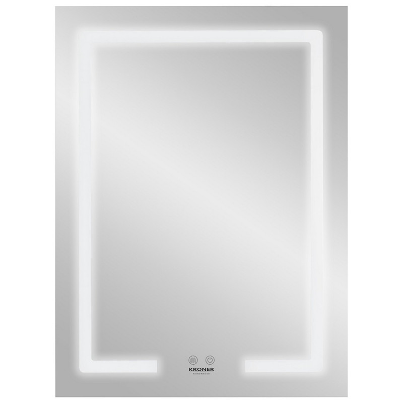 Зеркало Kroner KRP Spiegel VR2-5080 50х80 см с LED-подсветкой и антизапотеванием CV035333
