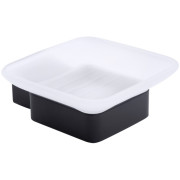 Мильниця для ванної кімнати Kroner KRP Edelstahl Kubus-SCH3902 з тримачем чорний CV025640