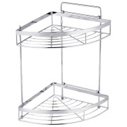 Полиця для ванної кімнати Kroner KRM Rizze-ACC329-2 кутова метал хром CV022913