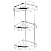 Полиця для ванної кімнати Kroner KRM Rizze-ACC329-3 кутова метал хром CV022914