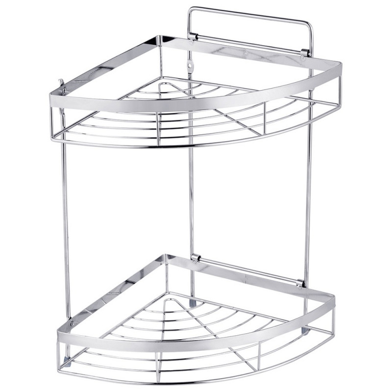 Полиця для ванної кімнати Kroner KRM Rizze-ACC329-2 кутова метал хром CV022913