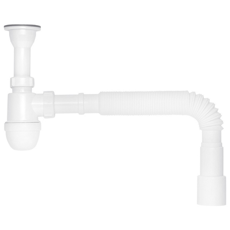 Сифон для раковины Kroner KRM TB01 1½х40х50 пластик/нержавеющая сталь CV032059