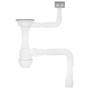 Сифон для кухонной мойки Kroner KRP KS02 3½''х40/50 мм пластик/нержавеющая сталь CV032074