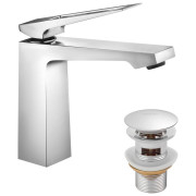 Змішувач для раковини Kroner KRP Ersel-C0110BV з донним клапаном хром CV035471