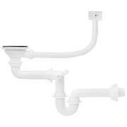 Сифон для кухонной мойки Kroner KRP Siphon-010 3½''х40/50 мм пластик/нержавеющая сталь CV031203
