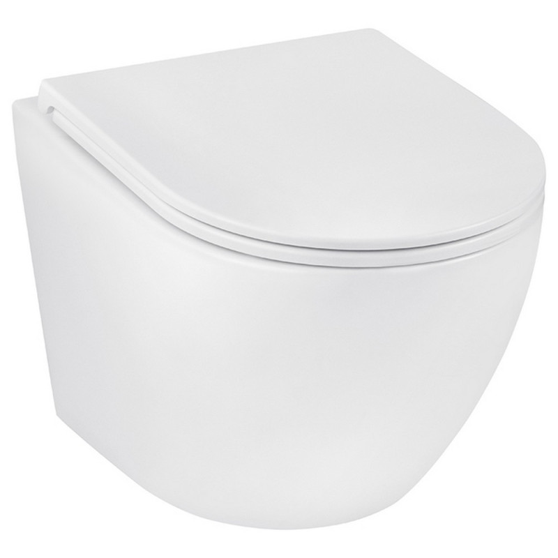 Унітаз підвісний Kroner Harz KH493736WHIR 35,5х49 см із кришкою Soft-Close фаянс білий CV029609