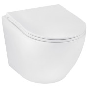 Унитаз подвесной Kroner Harz KH493736WHIR 35,5х49 см с крышкой Soft-Close фаянс белый CV029609