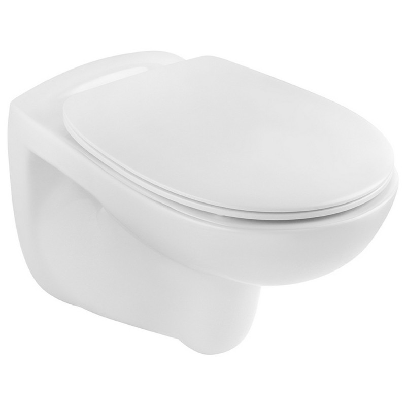 Унитаз подвесной Kroner Oker KO533536WHIR 35,5х55,5 см с крышкой Soft-Close фаянс белый CV033120