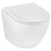 Унитаз подвесной Kroner Harz KH493736WHIR 35,5х49 см с крышкой Soft-Close фаянс белый CV029609