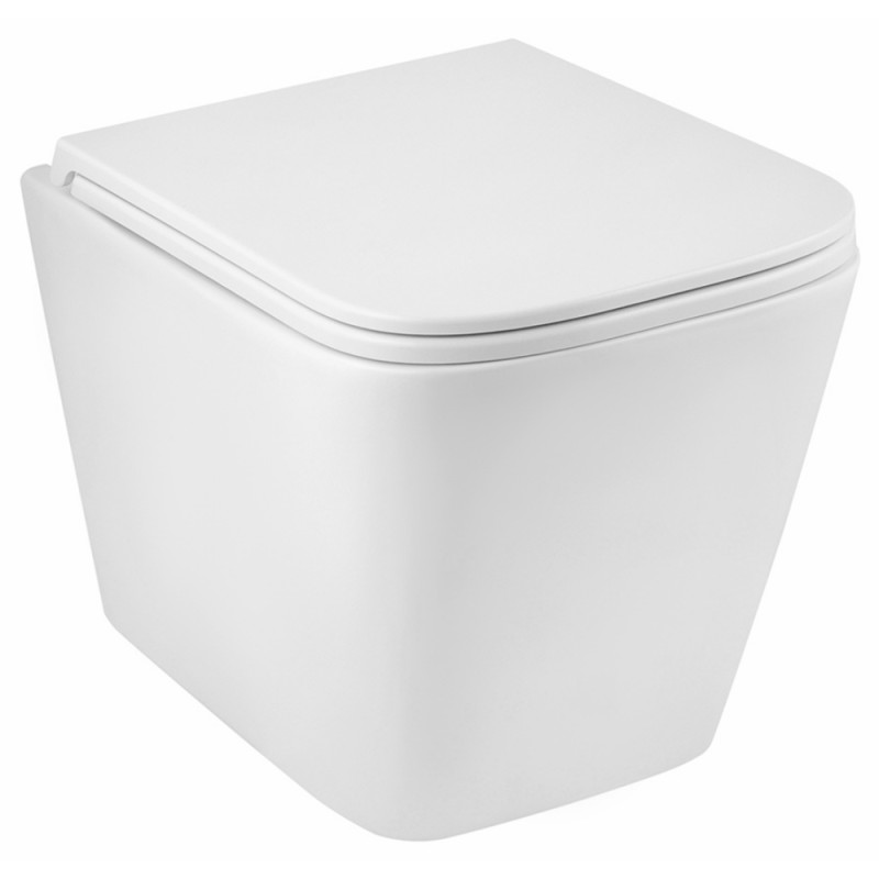 Унитаз подвесной Kroner Eifel WHI493436 Tornado 34х48,5 см с крышкой Soft-Close фаянс белый CV034923