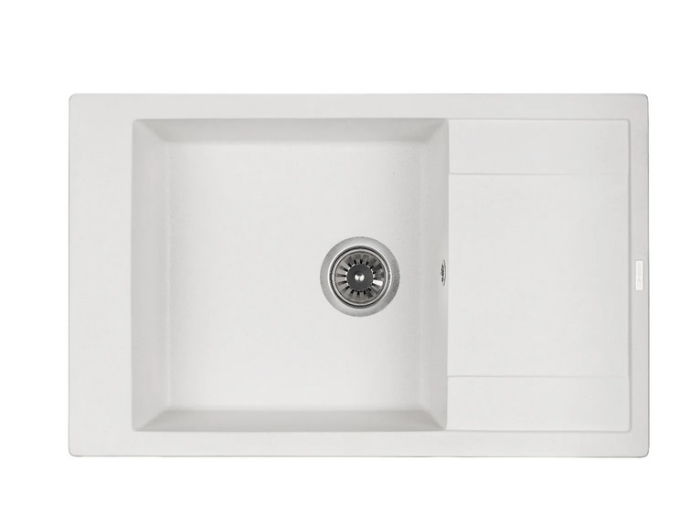 Мойка для кухни Granado Almeria 77,5х49 см наногранит white 3105