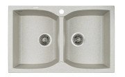 Мойка для кухни Granado Cordoba двойная 77,5х49 см наногранит gris 1208