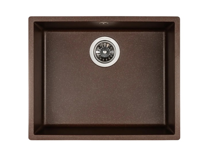 Мойка для кухни Granado Under top Max под столешницу 53,6х43,5 см наногранит marron 3006