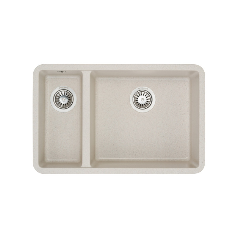 Мийка для кухні Granado Under top double під стільницю 70,5х44,5 см нанограніт terra gr3403