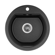 Мойка для кухни Granado Lugo 48х49,5 см наногранит black shine 2801