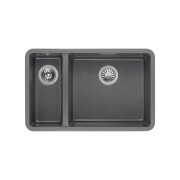 Мойка для кухни Granado Under top double под столешницу 70,5х44,5 см наногранит графит gr3409