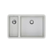 Мийка для кухні Granado Under top double під стільницю 70,5х44,5 см нанограніт gris gr3408