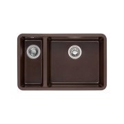 Мойка для кухни Granado Under top double под столешницу 70,5х44,5 см наногранит marron gr3406