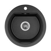 Мойка для кухни Granado Lugo 48х49,5 см наногранит black shine 2801