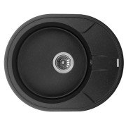 Мийка для кухні Granado Marbella 60,6х49,5 см нанограніт black shine 2901