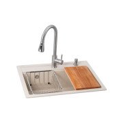 Мийка для кухні Granado Basic Artes 65х49,7 см із змішувачем та аксесуарами нанограніт terra ksg1103