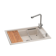 Мойка для кухни Granado Optimal Estella 78х50 см со смесителем и аксессуарами наногранит terra ksg0203