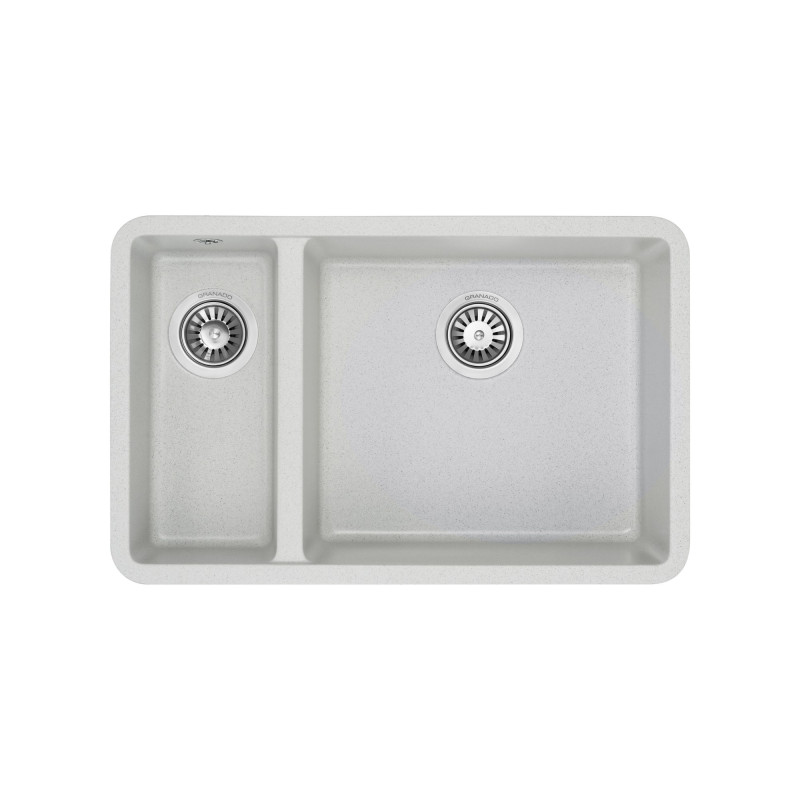 Мойка для кухни Granado Under top double под столешницу 70,5х44,5 см наногранит gris gr3408