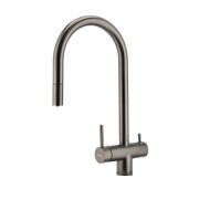 Змішувач для кухні Granado Ferrol під фільтр з висувним виливом PVD black gz0701PVD