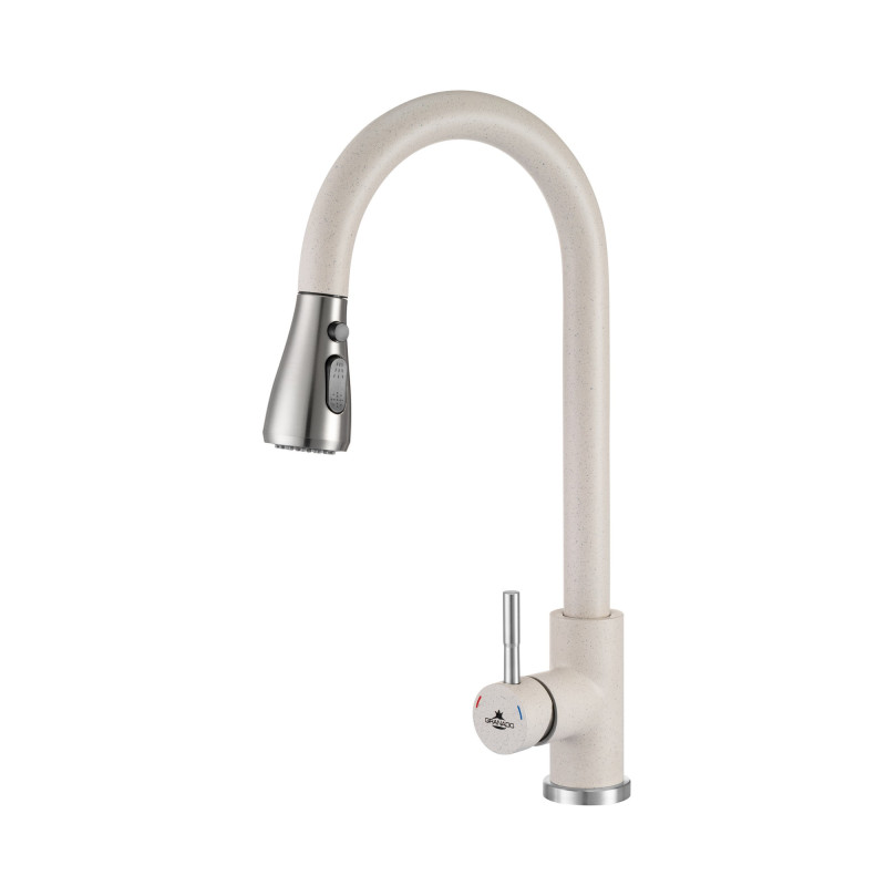 Смеситель для кухни Granado Campo Lux с выдвижным изливом gris gz0508L